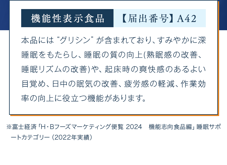 機能性表示食品 届出番号A42