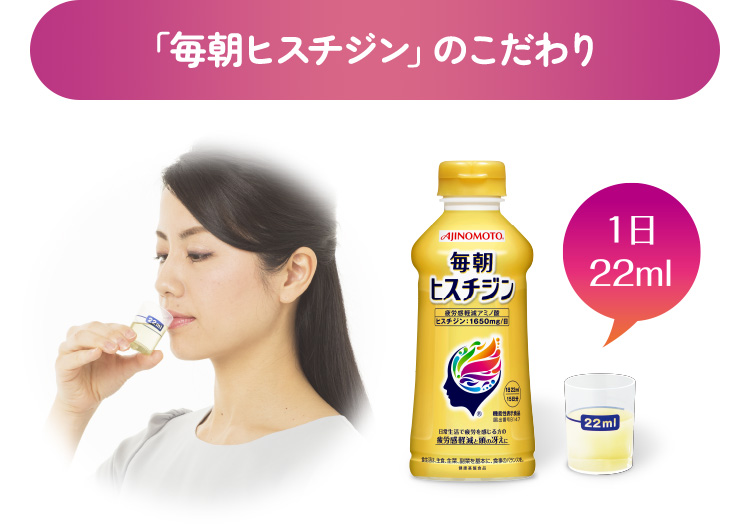 「毎朝ヒスチジン」のこだわり